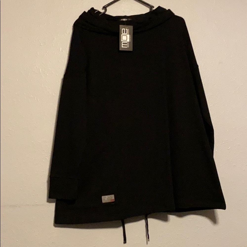 NWT moe Black Cowl Neck Sweatshirt
